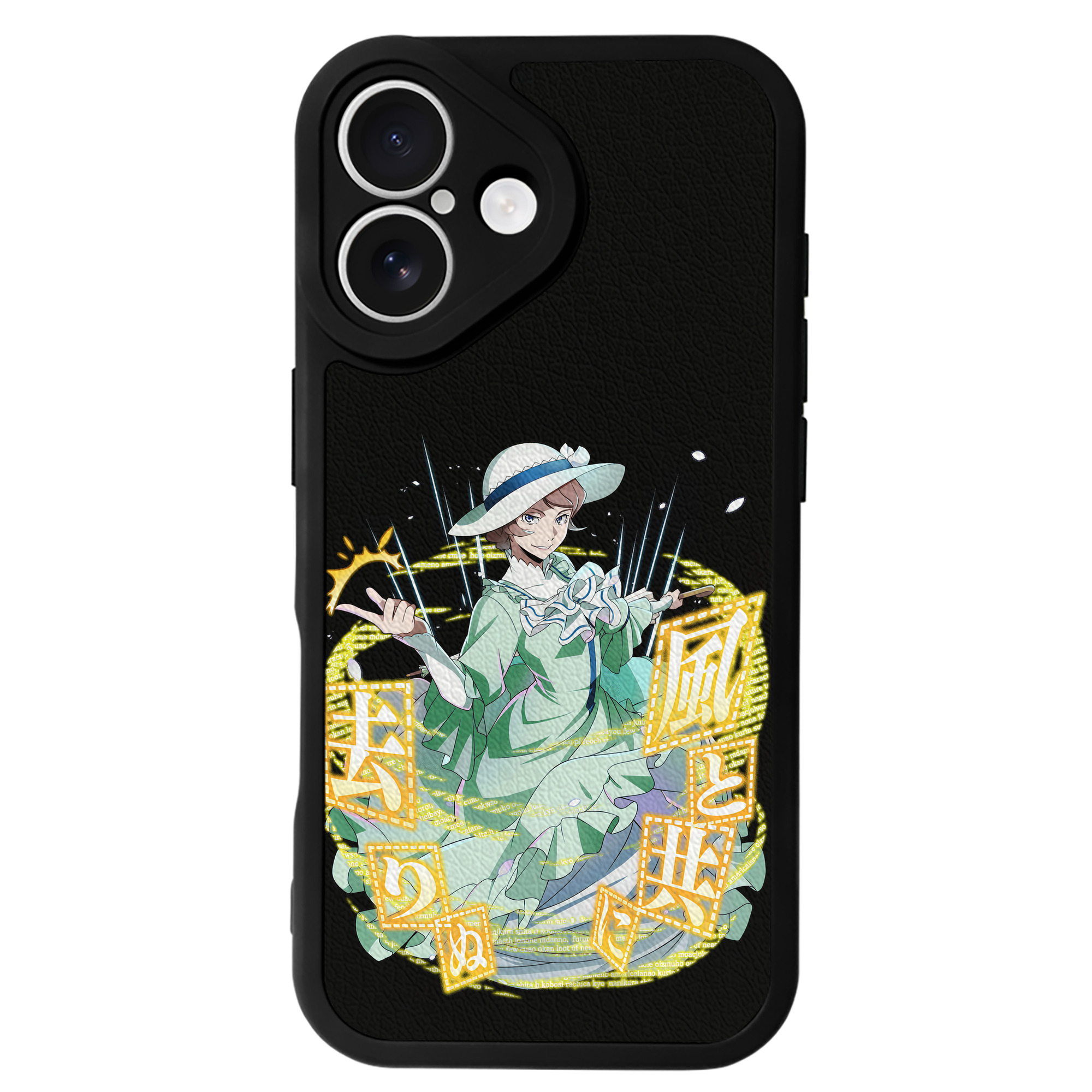 （画像用） 文豪ストレイドッグス Bungo Stray Dogs 【iPhone 16シリーズ対応】シリコンスマホケース（レザー調） 材質：シリコン